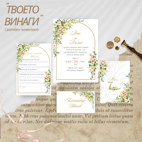 Тема за сватба - "Твоето винаги"